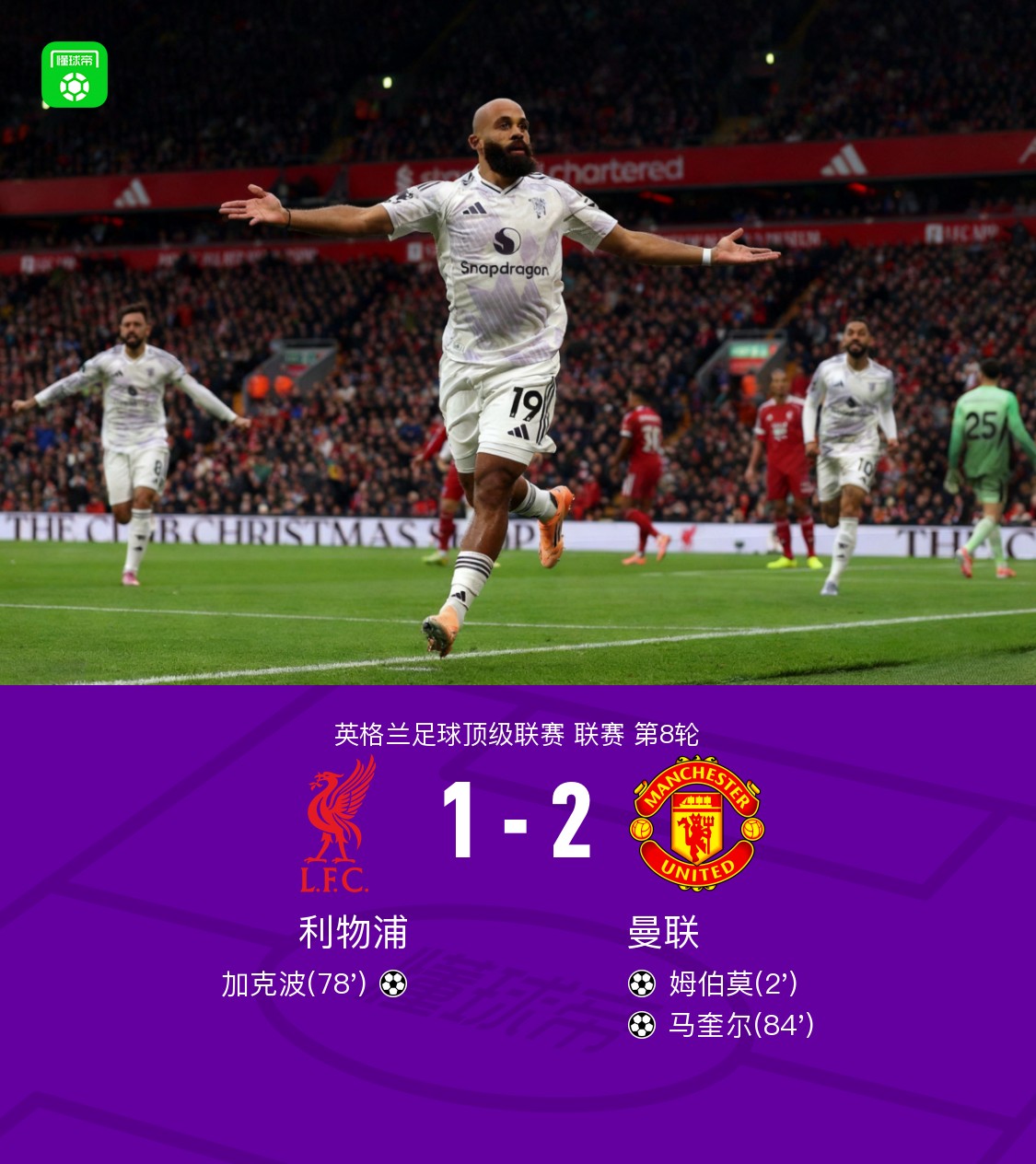 包含马蒂普破门，利物浦客场取得一场胜利的词条